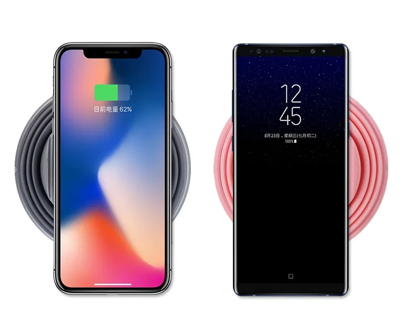 Creative New Mobile Phone Holder Wireless Charger Fast Charging Atmosphere Light Night Light Colorful Light Folding Portable