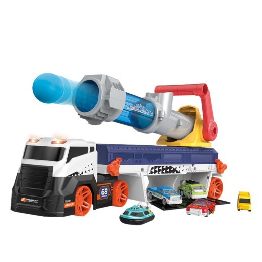 Children's Launch Missile Truck Deformation Track Car Transport Catapult Shell Car
