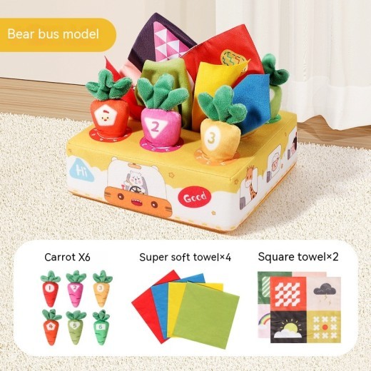 Two-in-one Pulling Radishes Paper Extraction Children's Educational Toys