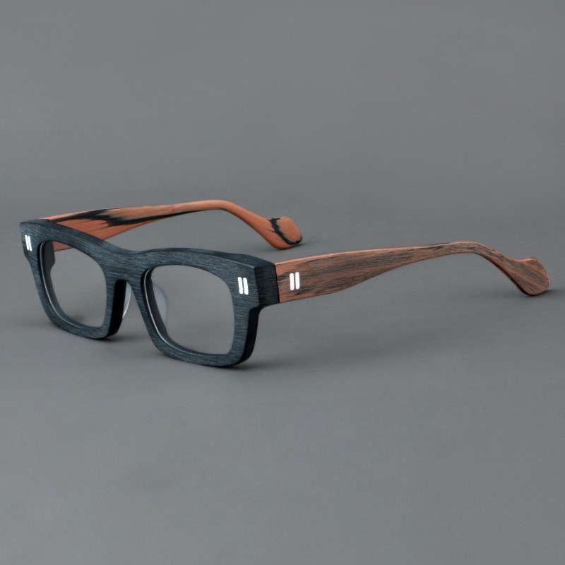 Thick Plate Glasses Patchwork Retro Frame