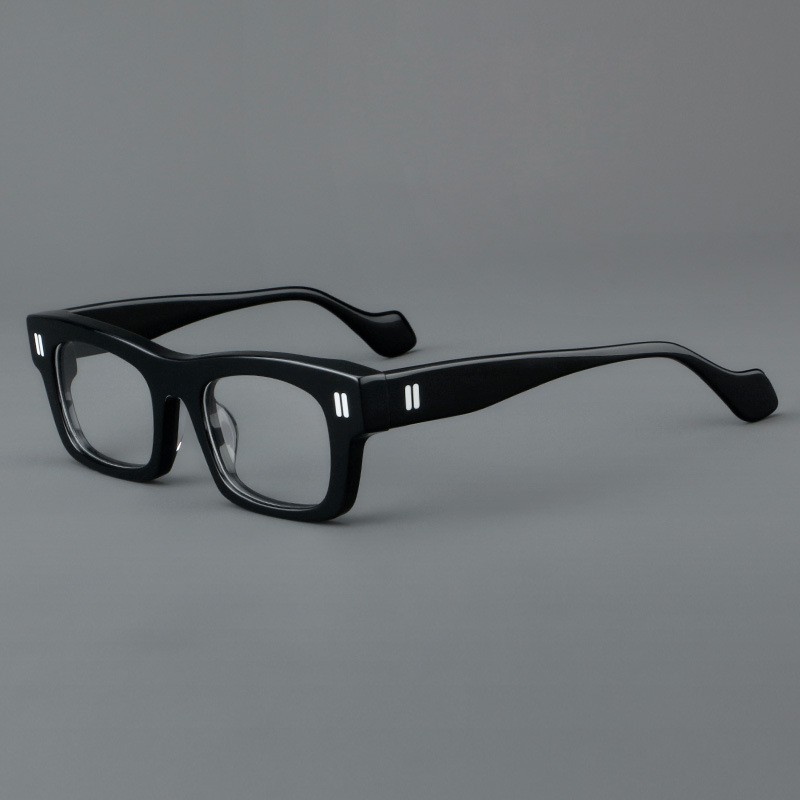 Thick Plate Glasses Patchwork Retro Frame