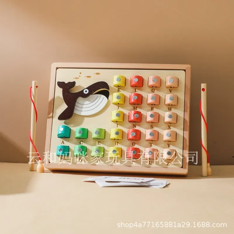 Simple Children's Wooden Fishing Puzzle Toy