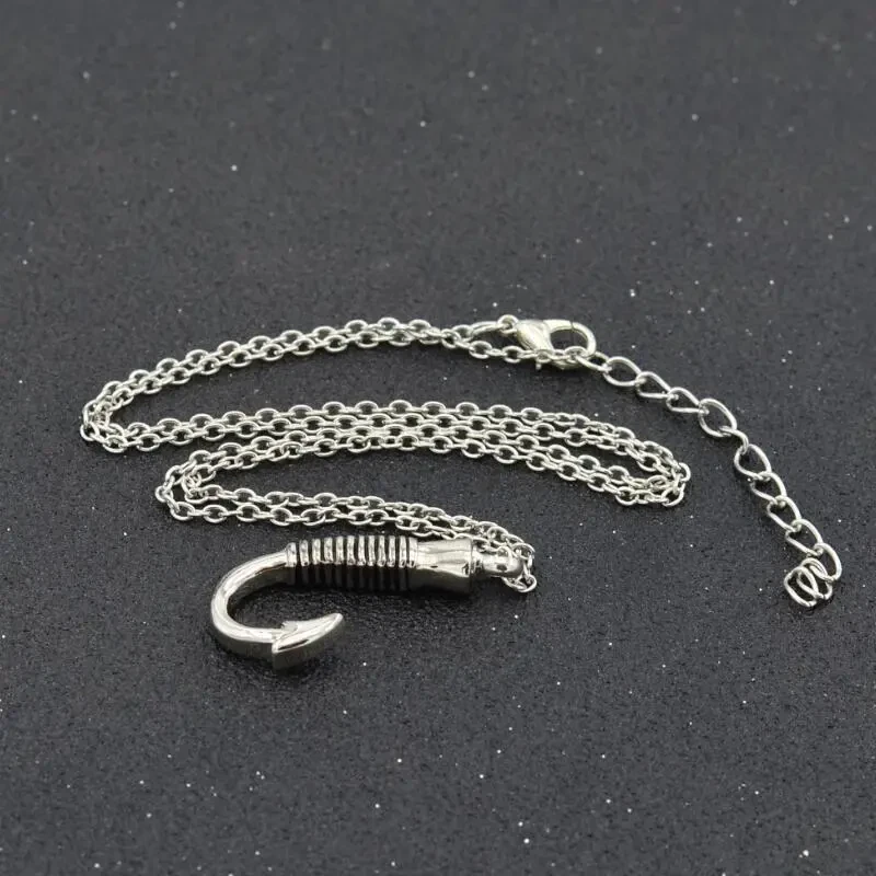 Fishhook Arrow Pendant Animal Urn Necklace