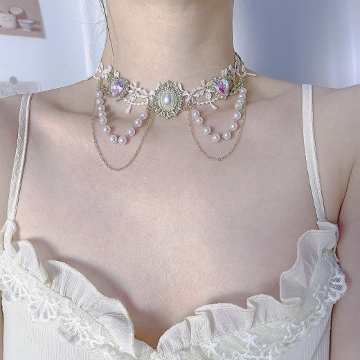 Lace Colorful Love Neck Band Women