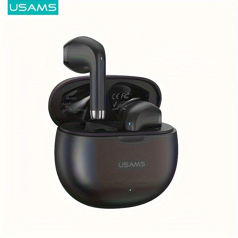 USAMS TureTWS Wireless Earphones BT 5.3, Ultra Mini Size, Sports In-Ear Earbuds, Bass ACC 3D Surround Sound, Model USAMS-YO17