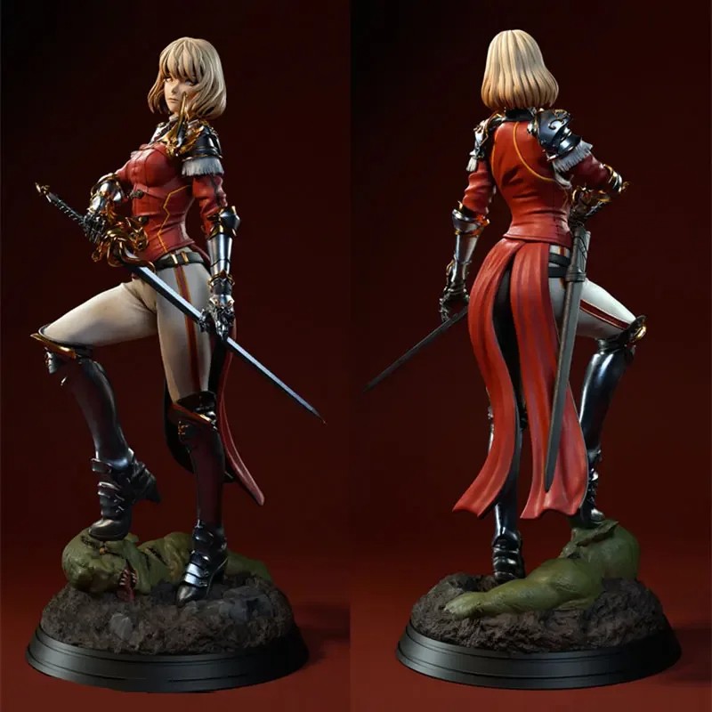 1/24 1/18 Resin Model Kit Female Sword Figure Sculpture Unpainted No Color RW-1372
