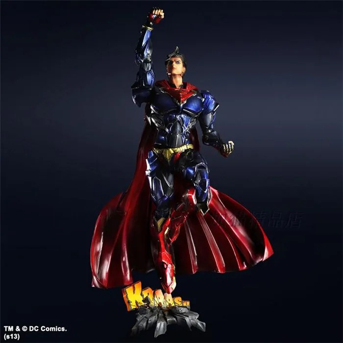 Play Arts 25cm Superman & Supergirl Super Hero Action Figure Toys