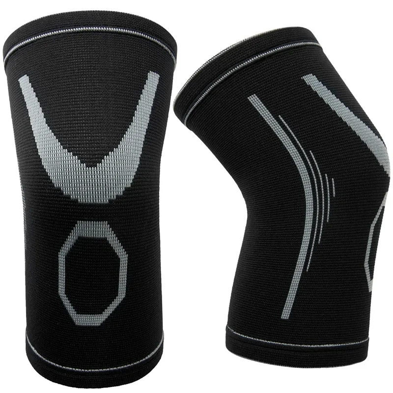 Knitted jacquard children's nylon knee pads
