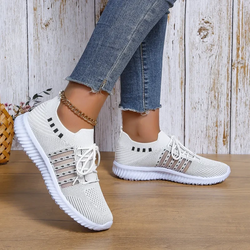 Casual Lace-up Mesh Sneakers Walking Running Shoes
