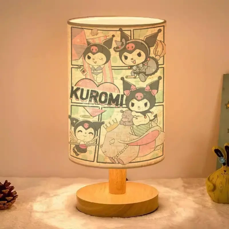 Melody Elegant Kuromi-Themed Table Lamp Adjustable Tri-Color Lighting & Extendable Design for Bedroom & Living Room Charm