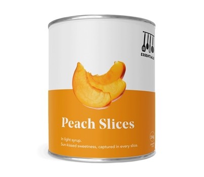 PEACH SLICES IN LIGHT SYRUP A10 (ESSENTIALS)