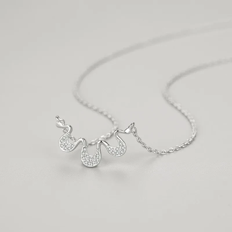 Geometric Micro Diamond Pendant Necklace Female