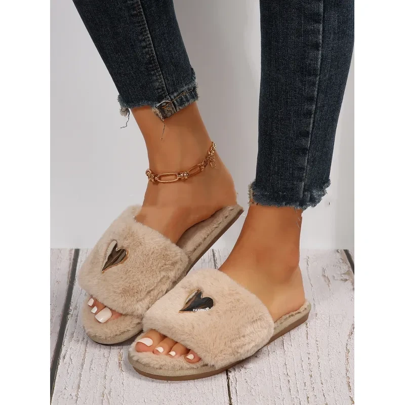 Fluffy Slipper Home Fur Furry Slippers Women