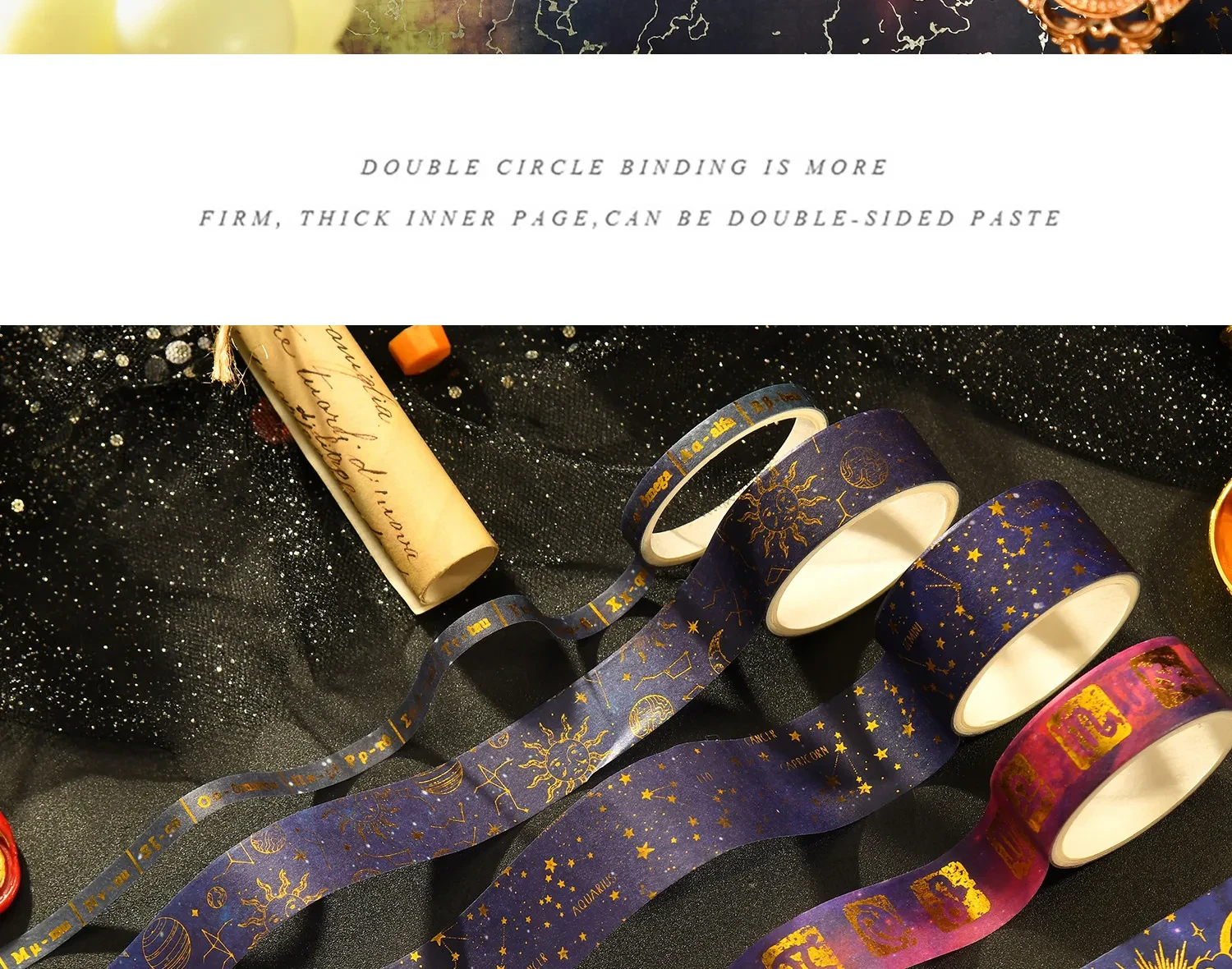 Vast Starry Sky And Paper Adhesive Tape Decorative Sticker