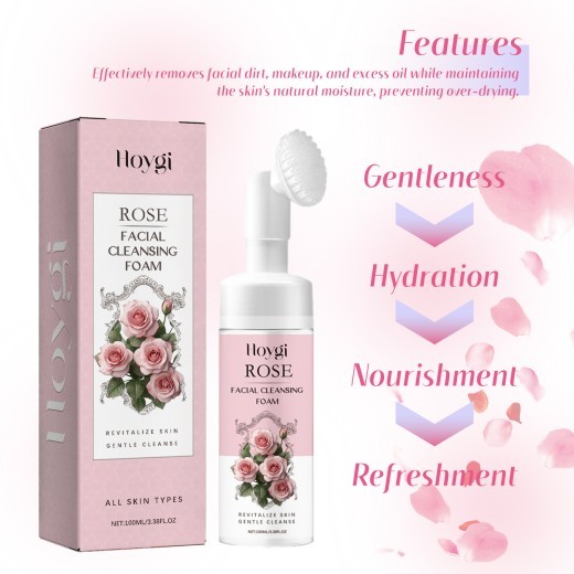 Rose Foam Facial Cleanser Deep Cleaning
