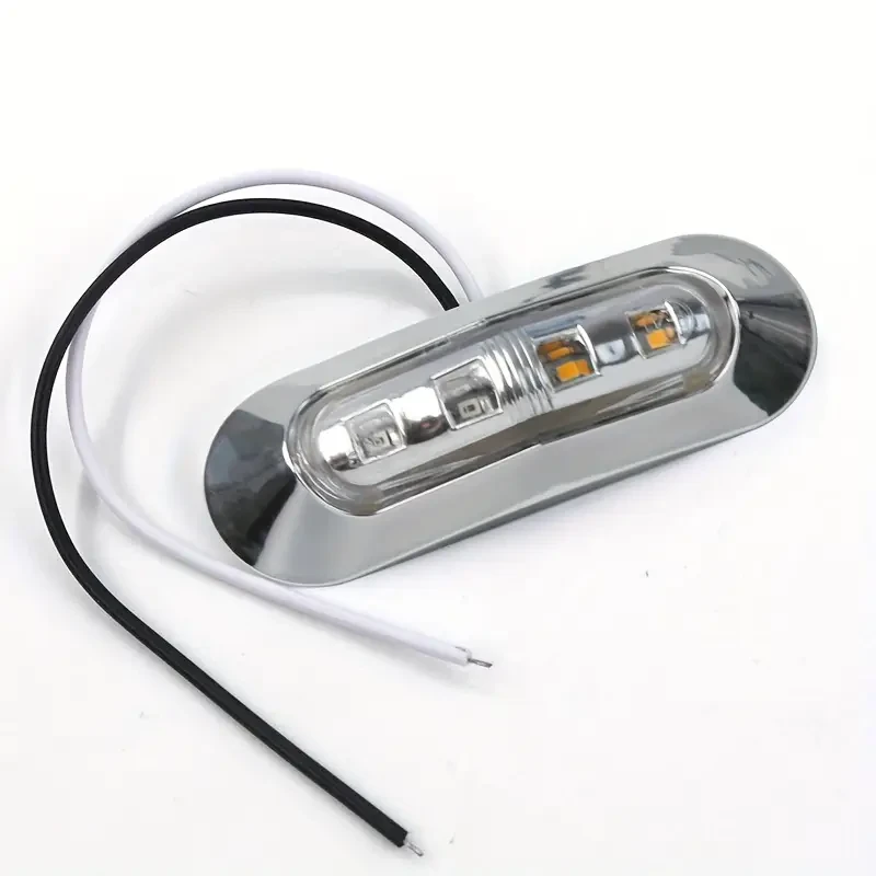 10pcs 12V-24V 4LED Trailer Side Marker Light for Car Auto Truck Boat Lights Tail Warning Brake Lamp