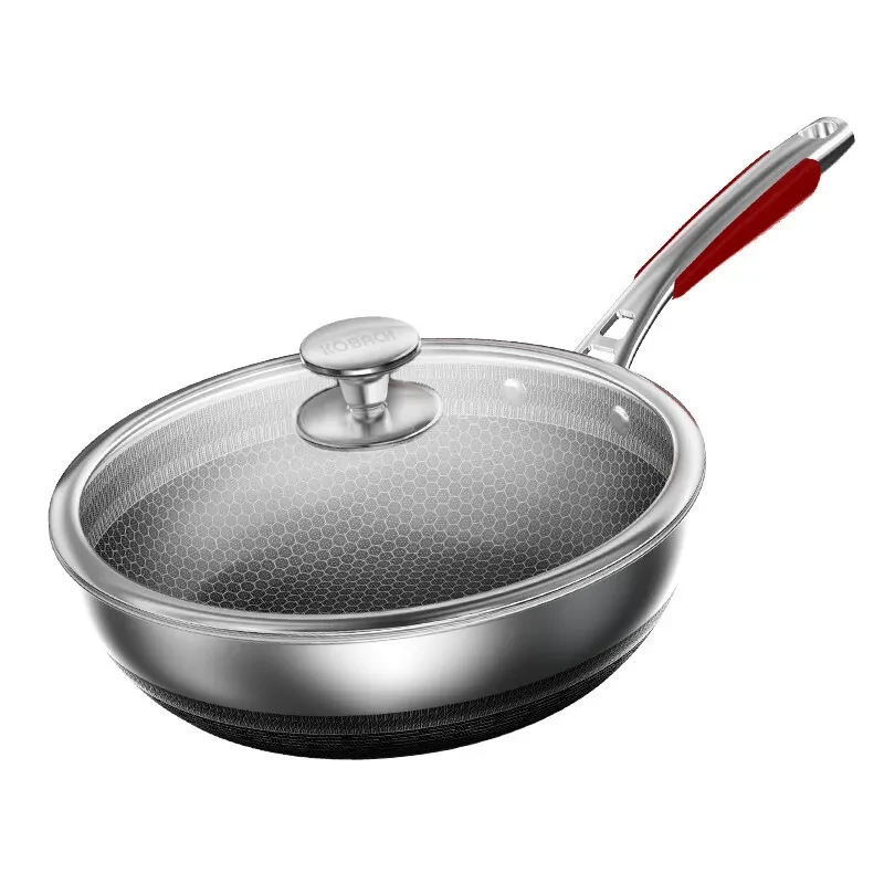 Honeycomb Non Stick Pan Wok Vegetable Pot Household Trumpet