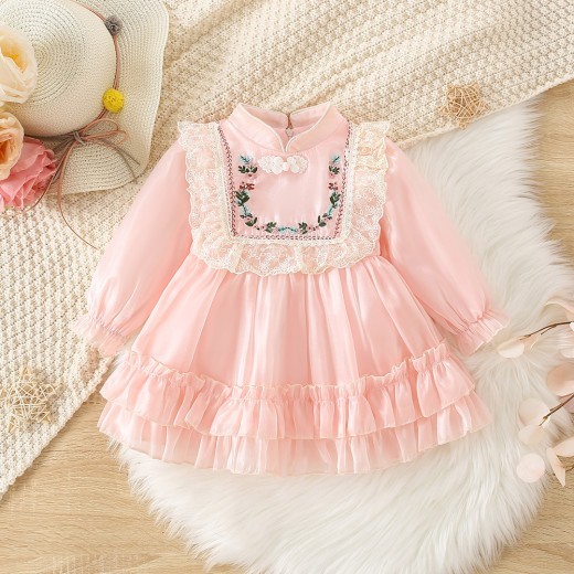 New Girls Retro Princess Long Sleeve Dress