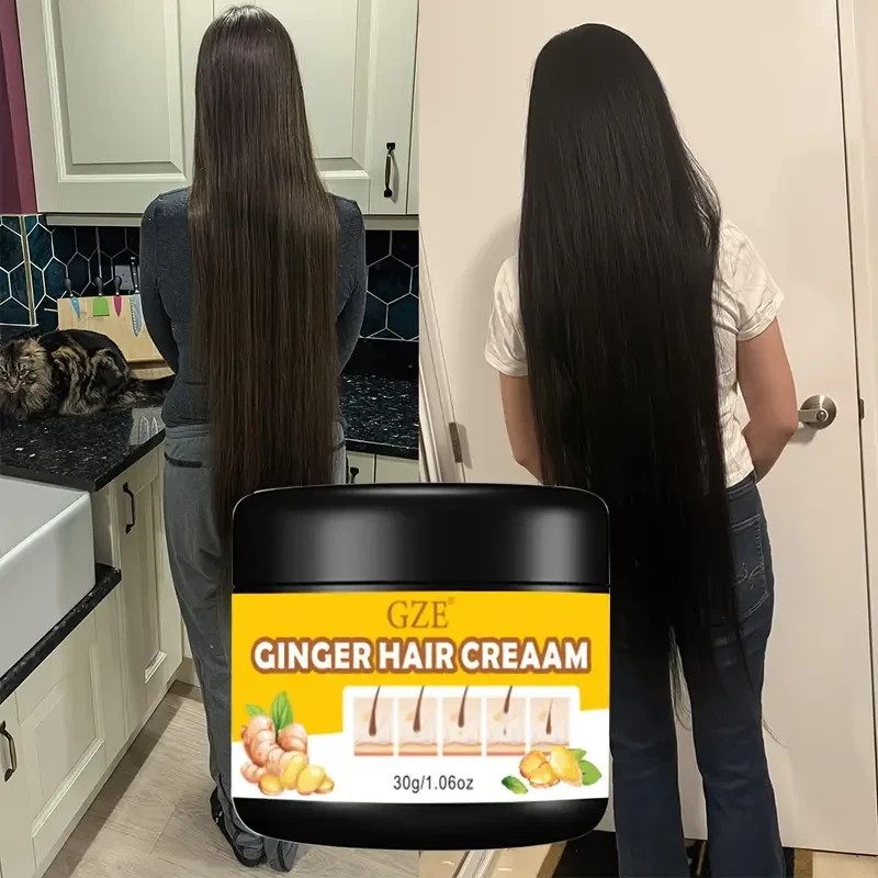 GZE GINGER HAIR CREAM Ginger Hair Strengthens Cream Moisturizing Scalp Massage Hair Care Serum Conditioner