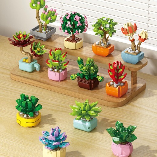 Succulent Small Particle Building Blocks Toy