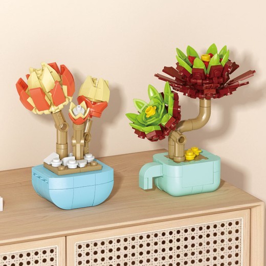 Succulent Small Particle Building Blocks Toy