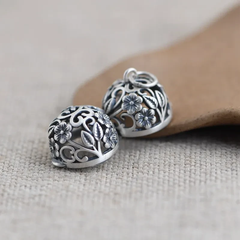 S925 Silver Perfume Bag Openable Pendant