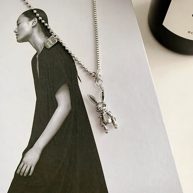 Cute Rabbit Shape Necklace Pendant Clavicle Chain