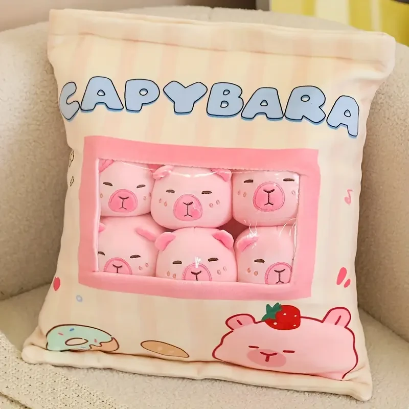 Capybara Pillow: 45cm/17.71in Cuddly A Bag of Capybara Pillow