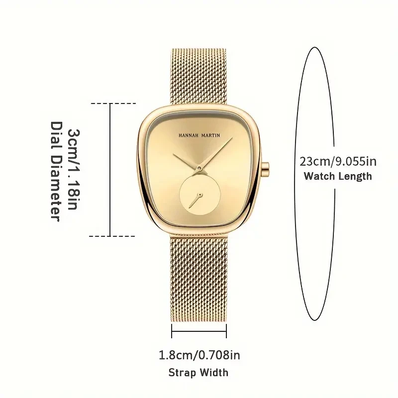 Elegant Barrel-Shaped Ladies Watch