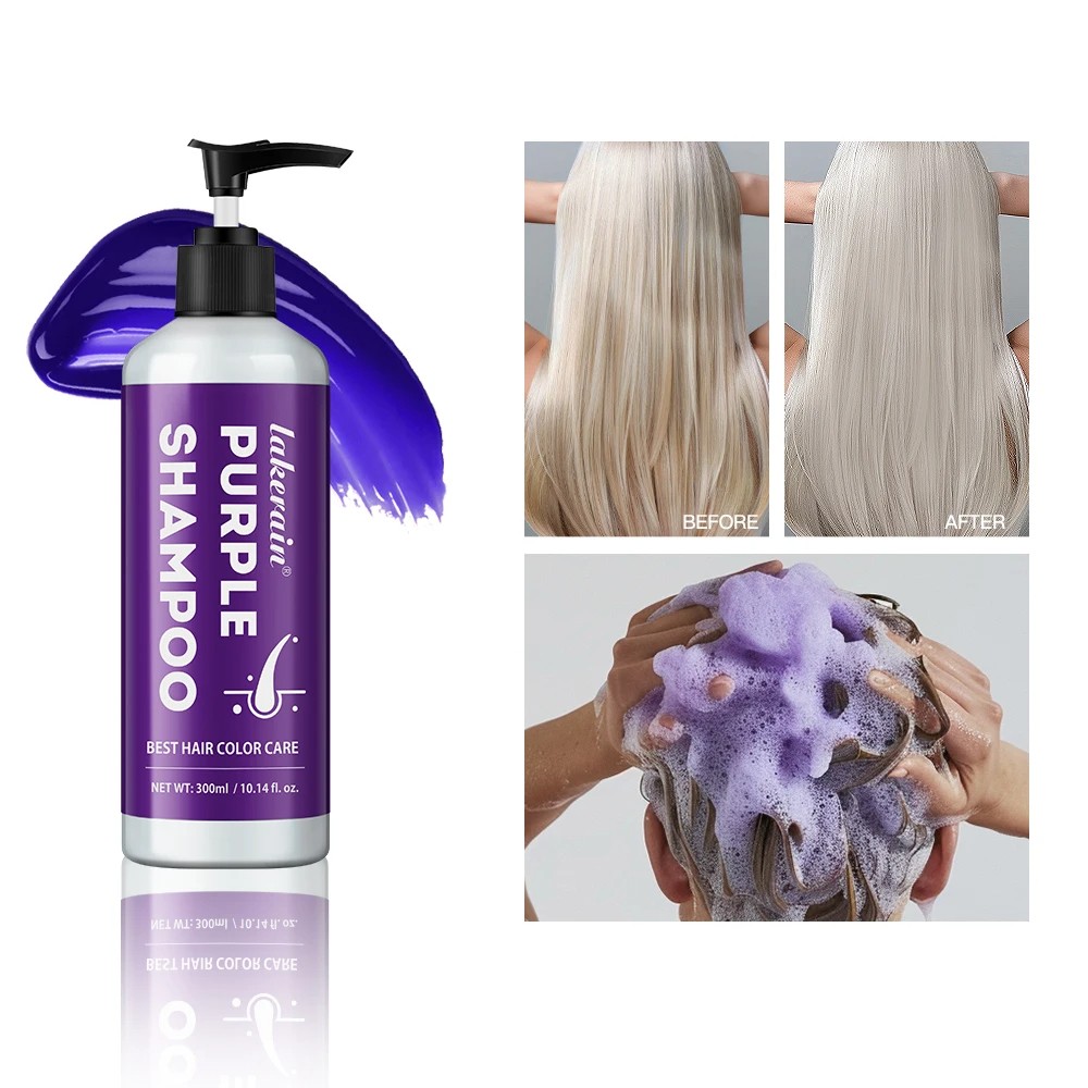 300ml Purple Shampoo for Blonde Hair  Yellow Tone Remover and Color Lock for Silver, Gray, and Bleached Hair