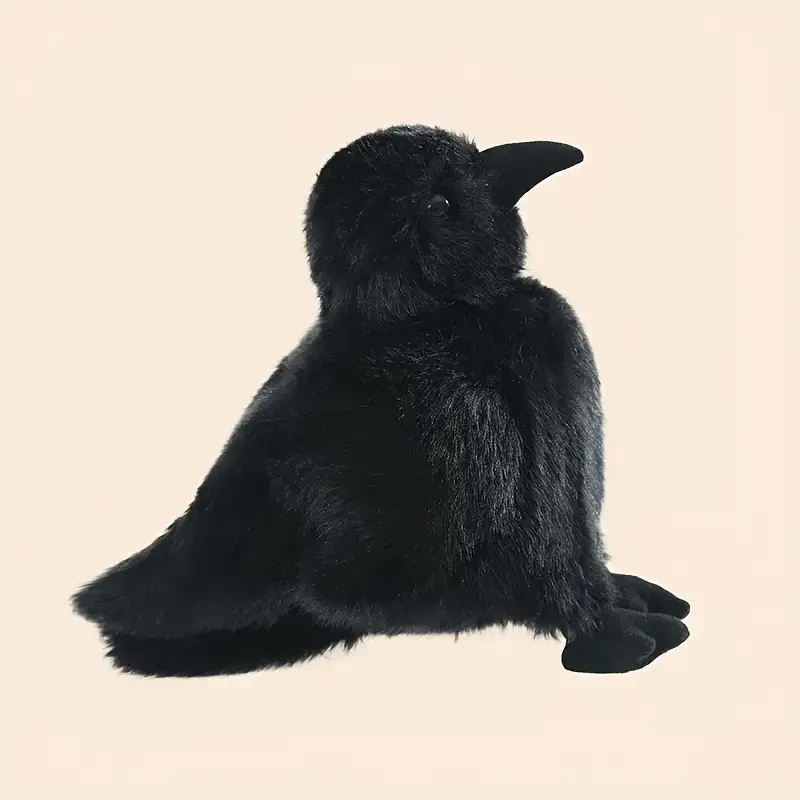 1pc Cute Black Plush Crow Toy