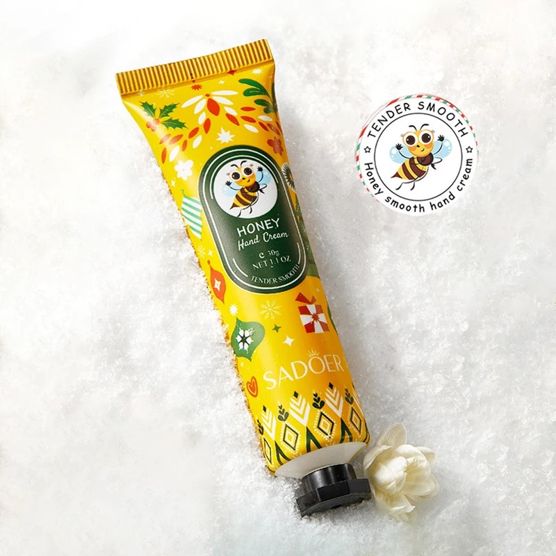 SADOER Honey Hand Cream  Moisturizing, Brightening, and Repairing for Dry, Cracked Hands