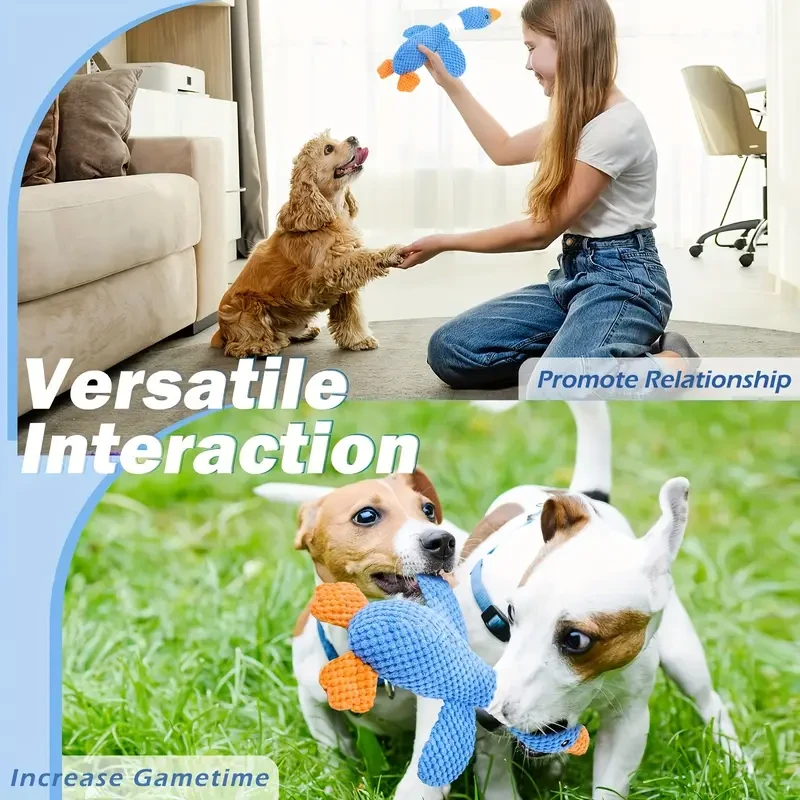 Durable Plush Duck Dog Toy for Medium-Sized Dogs