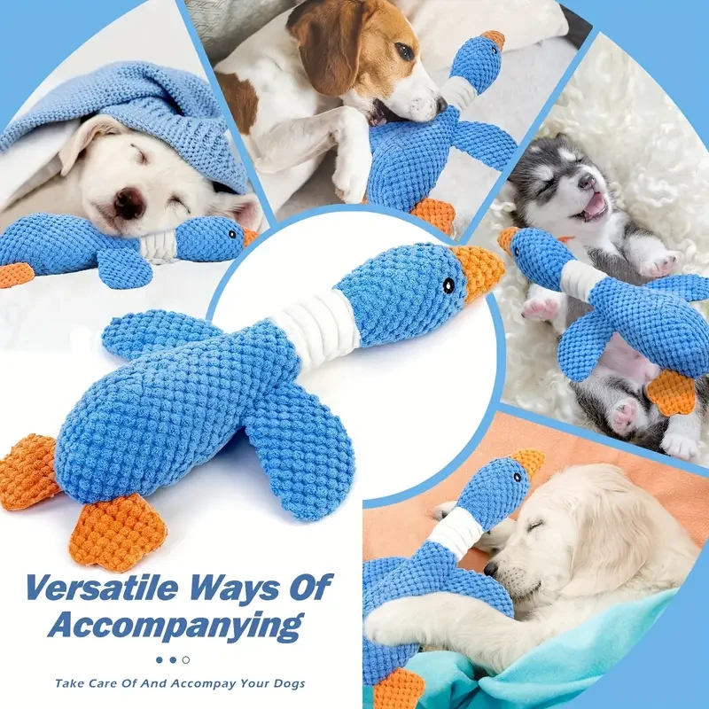 Durable Plush Duck Dog Toy for Medium-Sized Dogs