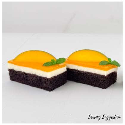 Cheesecake Tray Passionfruit Mango Vegan Pre-cut 30x20cm