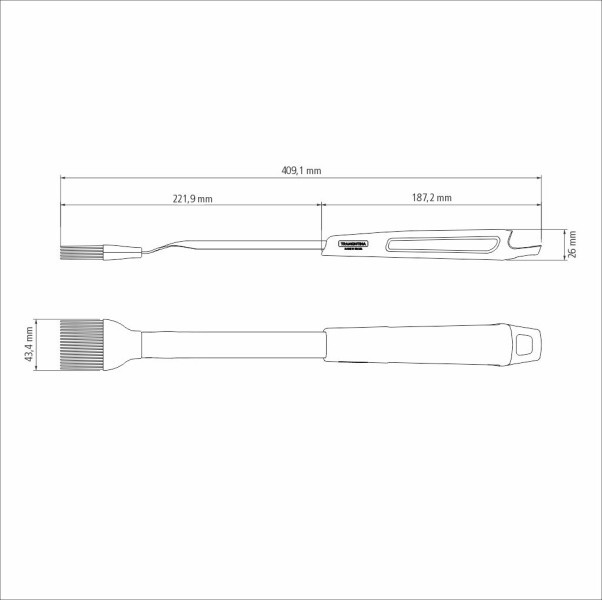 Churrasco Black Barbecue Basting Brush 41cm - Tramontina