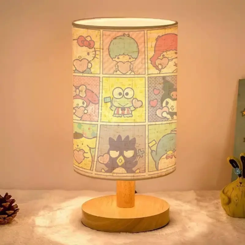 1pc Sanrio HelloKitty Melody Contemporary Art-Inspired Retro Table Lamp with Cute Character Prints, Perfect for Adding Charm to Any Room, Mothers Day Gift Suitable for Bedroom and Living Room, Tri-Color Adjustable Lighting up to 274.32 cm High