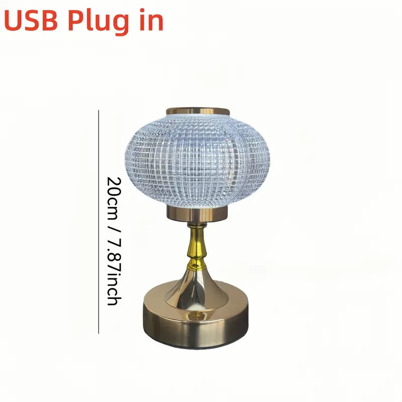 1pc Creative Desk Lamp - Chinese Wind Lantern Lamp with Three-Color Adjustable Lighting, Living Room & Bedroom Ambient Lamp, USB Plug-In Use, Perfect Night Light & Holiday Gift