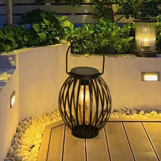 Solar Iron Lamp Outdoor Yard Lamp Garden Lawn Lamp