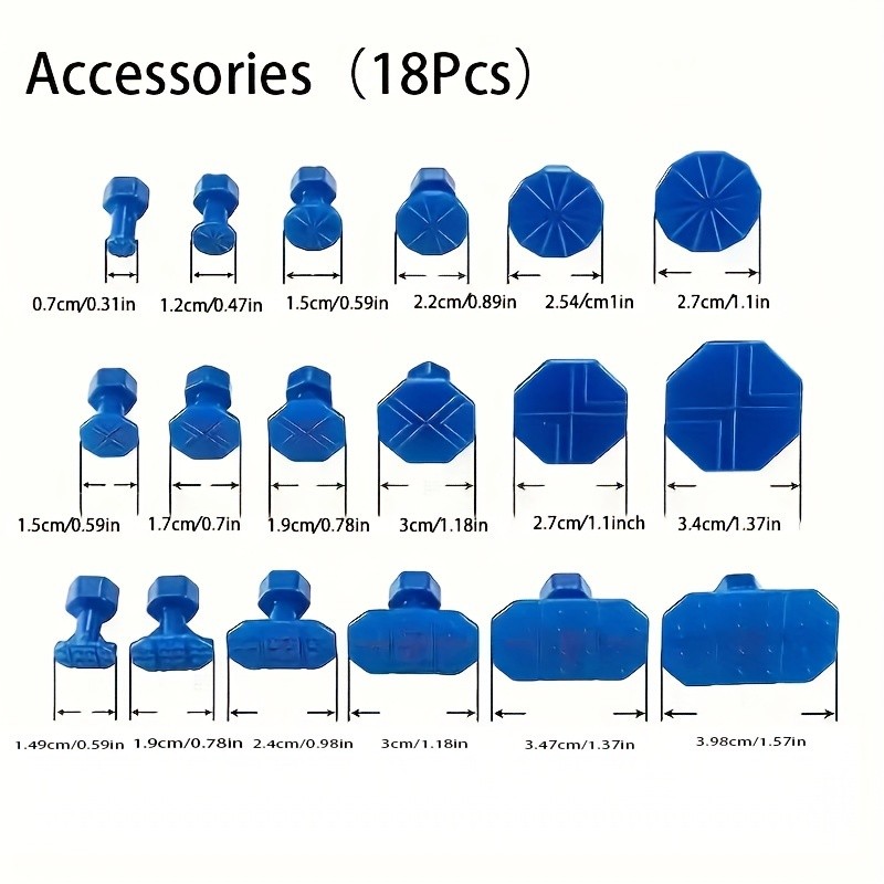 Fix Car Dents Instantly - Paintless Body Dent Repair Kit with Puller Tabs & Mats for Minor Damage, Optional Accessories Available