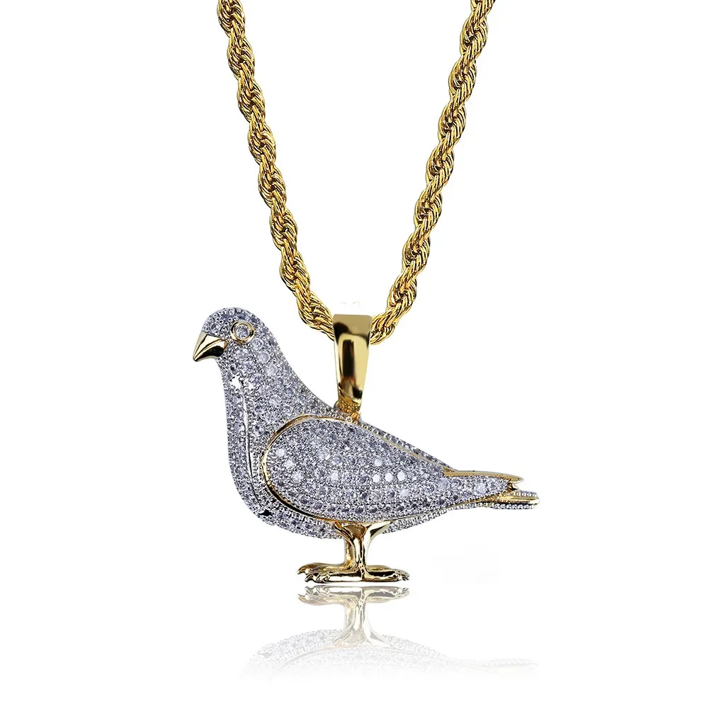 Micro Zirconia Two-color Hipster Animal Necklace