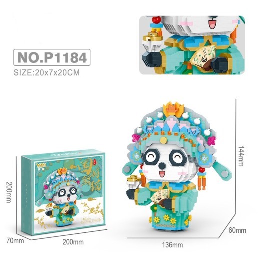 Panda Building Blocks Small Particle Gift Puzzle Decoration Toys