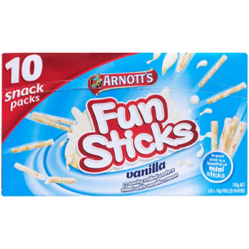 Arnott's Funsticks Fun Sticks Vanilla 10pk