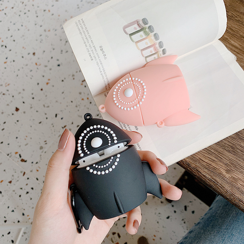Compatible with Apple, Pink rocket airpods2 protective cover