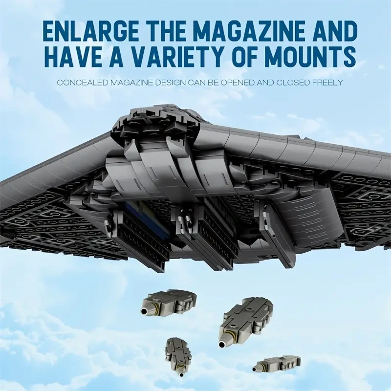 Tech B-2 Ghost Stealth Machine Construction Set, Aircraft Model Assembly Toys