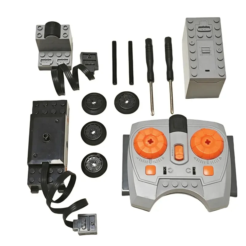 12pcs Technic Train Motor Kit, Complete Power Function Set, Science and Technology Motor Kit for Trains