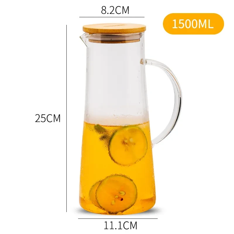 Glass Kettle, Cool Kettle, Cold Kettle, Household Transparent Large Capacity Juice Jug, Drink Jug, Milk Jug