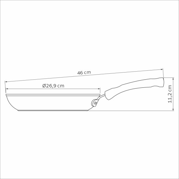 Professional Induction Aluminum Nonstick Frying Pan 26cm - Tramontina