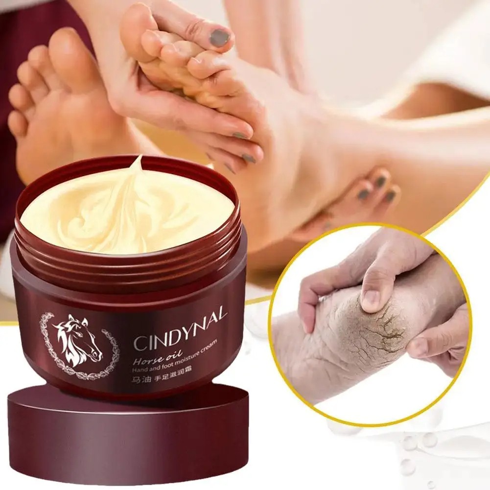 Horse Oil Hand and Foot Salve Cream  Natural Heel Repair Cream for Drying, Cracking, and Moisturizing