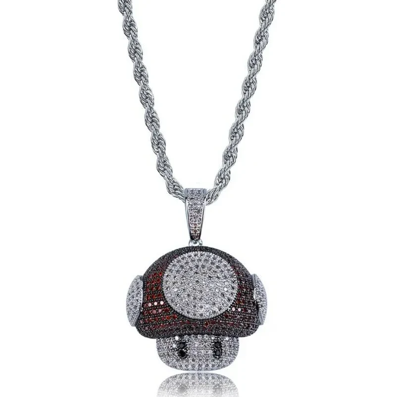 Trendy Ice Mushroom Necklace And Pendant